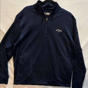 Callaway men’s waffle fleece Midnight Blue 1/4 Zip pullover size large